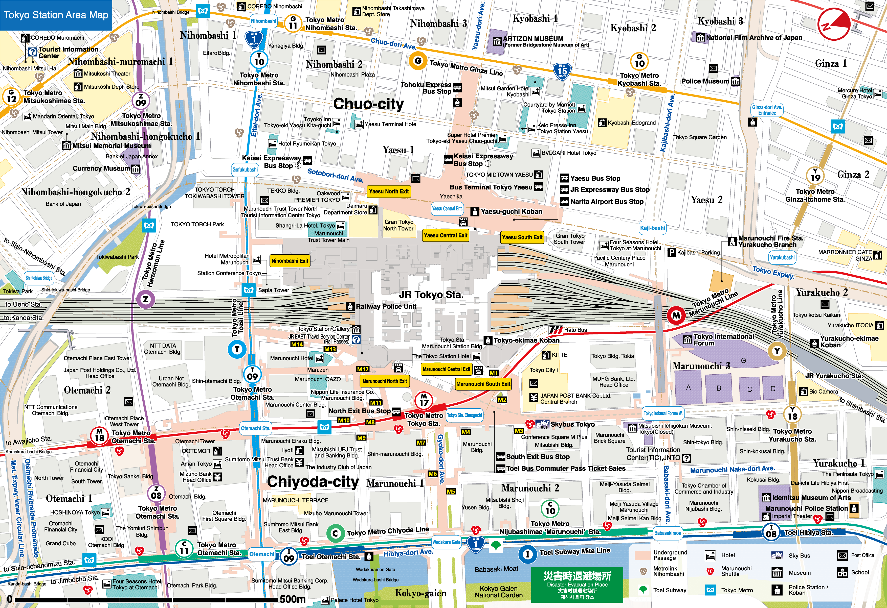 Tokyo Station Area Map Printable Map Of Tokyo Printable Maps Images
