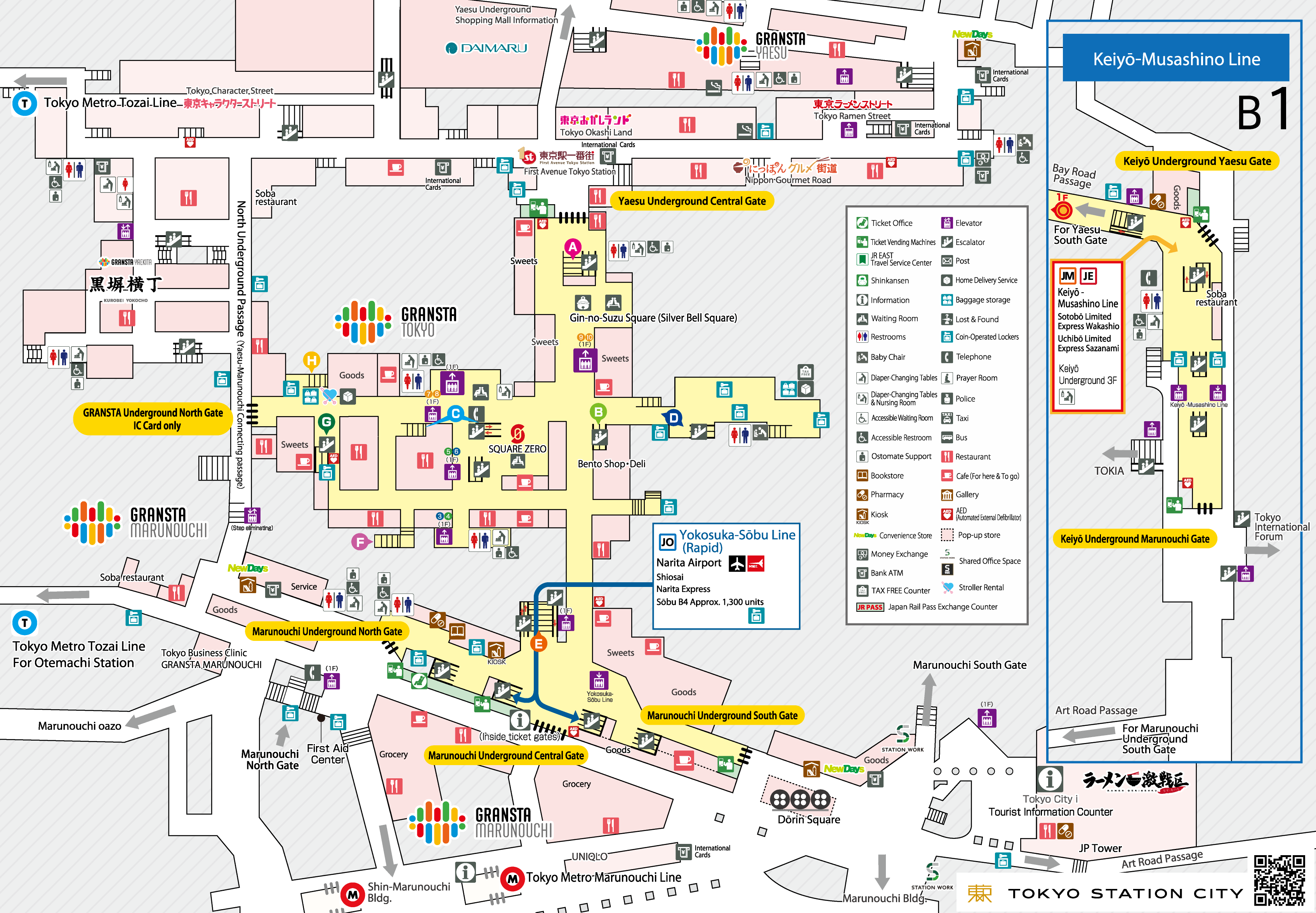 Mapa da estaÃ§Ã£o de TÃ³quio [B1]