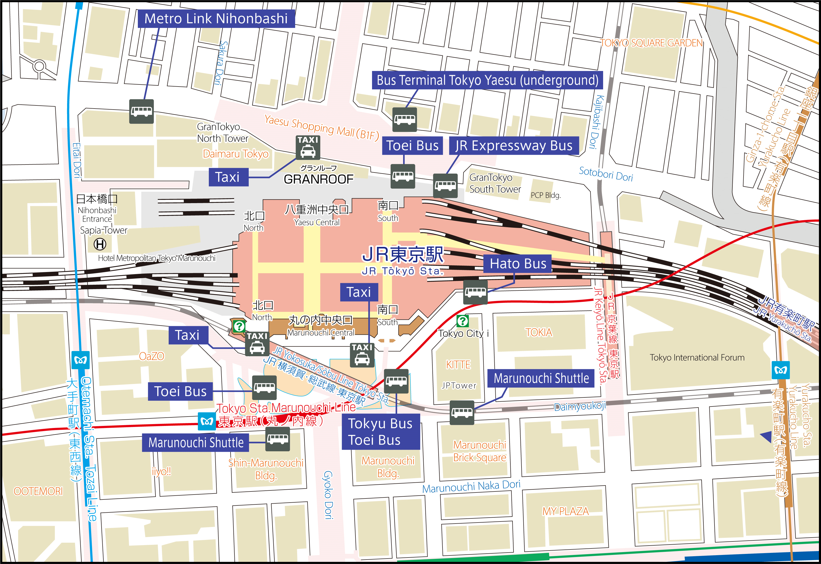 Tokyo Station Bus/Taxi Service｜Tokyo Station City